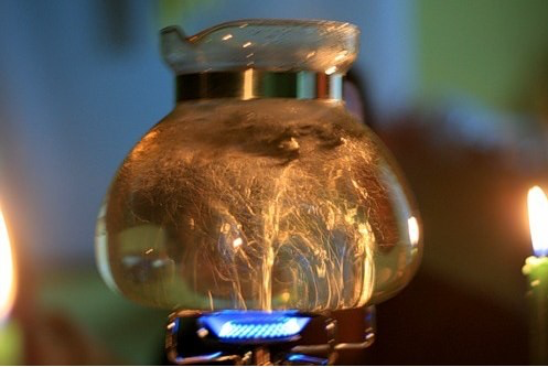 Варка чая на огне